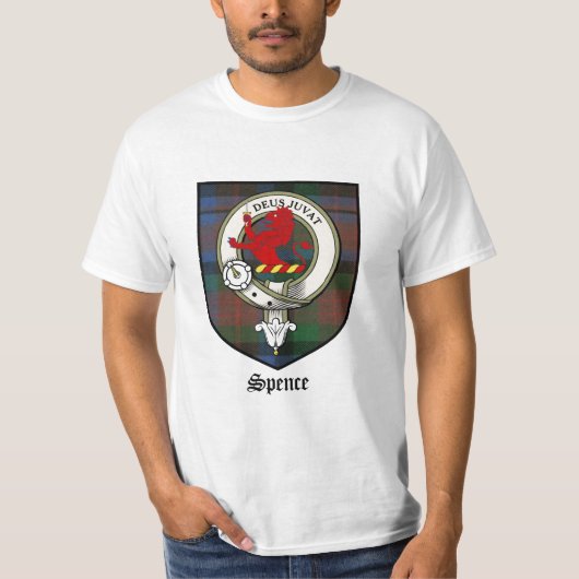 Spence Clan Crest Badge Tartan T-shirt (Voorkant)