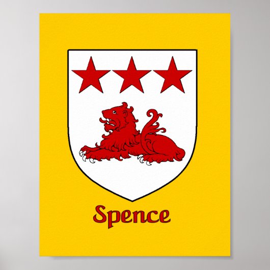 Spence Family Shield Afdrukken Poster (Voorkant)
