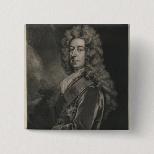 Spencer Compton, Earl of Wilmington Vierkante Button 5,1 Cm (Voorkant)