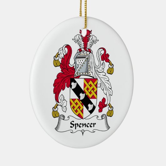 Spencer Family Crest Keramisch Ornament (Rechts)
