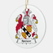 Spencer Family Crest Keramisch Ornament (Links)