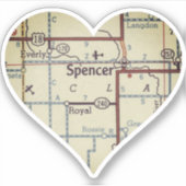 Spencer Iowa Sticker (Voorkant)