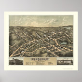 Spencer, MA Panoramic Map - 1877 Poster (Voorkant)