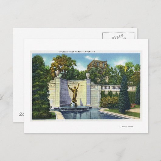 Spencer Trask Memorial Fountain Uitzicht Briefkaart (Voorkant / Achterkant)