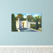 Spencer Trask Memorial Fountain Uitzicht Canvas Afdruk (Insitu (Houten vloer))