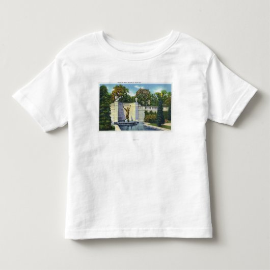 Spencer Trask Memorial Fountain Uitzicht Kinder Shirts (Voorkant)