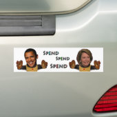 Spend uitgaven bumpersticker (Op auto)