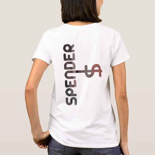 SPENDER Achterdruk T-shirt Trend Abstract Poedery (Achterkant)