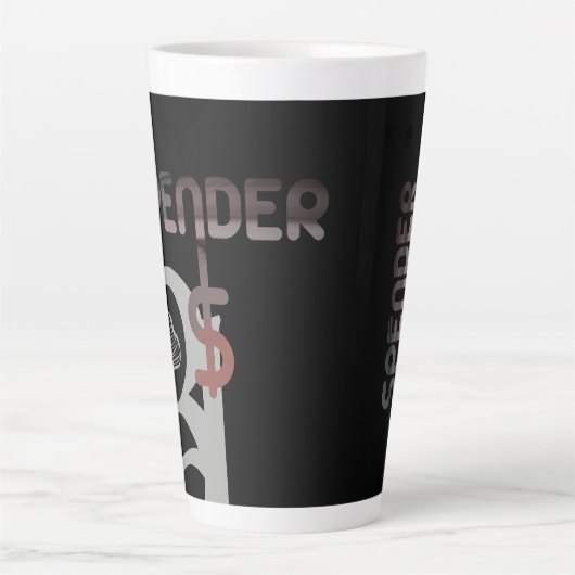 SPENDER Latte Mok Abstracte Trend Interieur Decor (Voorkant)