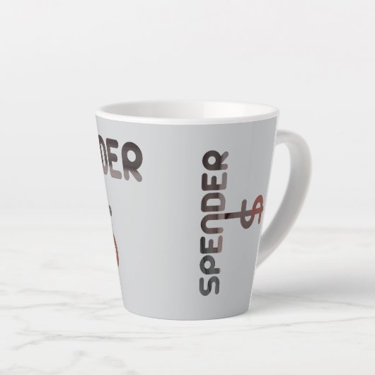 SPENDER Latte Mok Abstracte Trend Interieur Decor (Rechterhoek)