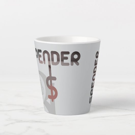 SPENDER Latte Mok Abstracte Trend Interieur Decor (Voorkant)