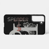 SPENDER Samsung Hoesjes Trend Abstract Zwart Poede Galaxy Hoesje (Achterkant horizontaal)