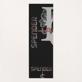 SPENDER Yoga Mat Abstracte Kunst Grijs Zwart Poede