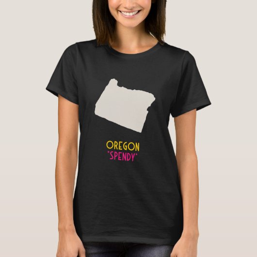 "Spendy" deelstaat Oregon T-shirt (Voorkant)