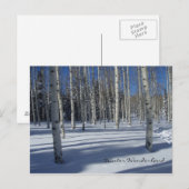 Spenen in het briefkaart van de winter (Voorkant / Achterkant)