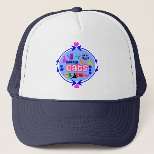 😻🐾↷ Sper Schattige Kat Familie Trucker Hat ↶🐾😺 Pet (Voorkant)