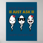 Sperm Best Pap Ever, vraag het maar fijn Vaderdag Poster (Voorkant)