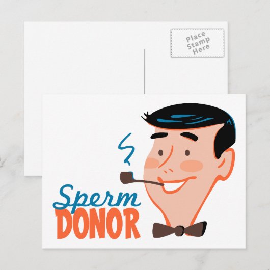 Sperm Donor Briefkaart (Voorkant / Achterkant)