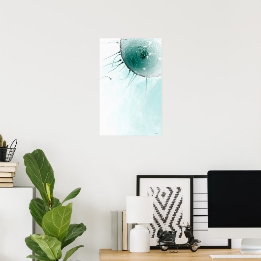 Sperm Fertilizing an Ovum. Poster (Thuiskantoor)