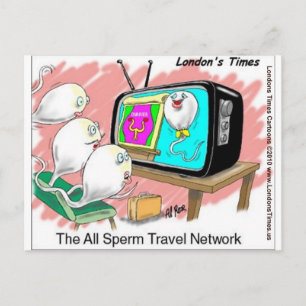 Sperm Travel Network Funny Kaarten T - shirts & ca