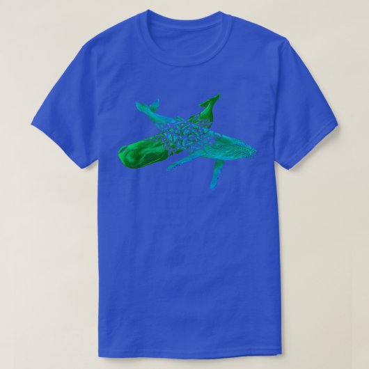 Sperm-walvis bultrug turquoisegreen t-shirt (Design voorkant)