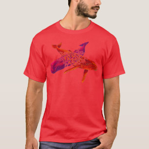 Sperm-walvis voor walvis mengt originele kleuren v t-shirt