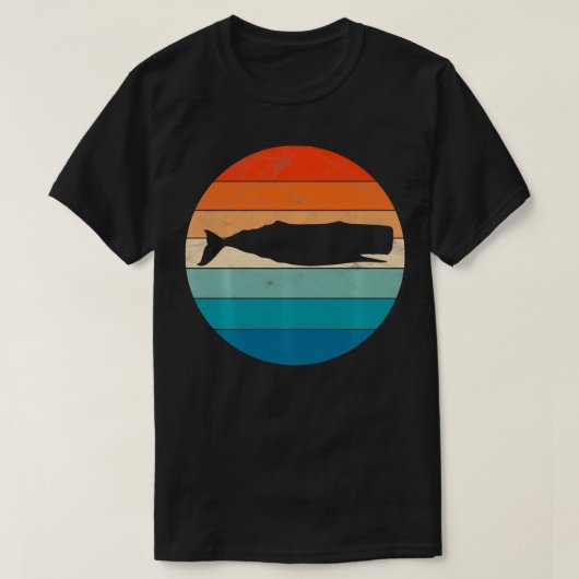 Sperm Whale 70s Retro Thema Party Style Co T-shirt (Design voorkant)