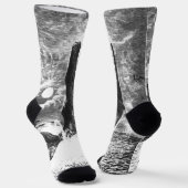 Sperm Whale Breaching, Vintage Marine Life Animals Sokken (Gebogen)