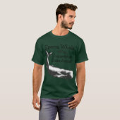 Sperm Whale Connecticut State Animal Line Drawing  T-shirt (Voorkant volledig)