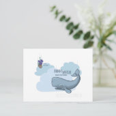 Sperm Whale en Bowl van Petunias Briefkaart (Staand voorkant)