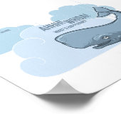 Sperm Whale en Bowl van Petunias Poster (Hoek)