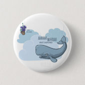 Sperm Whale en Bowl van Petunias Ronde Button 5,7 Cm (Voorkant)