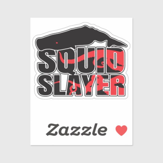 Sperm Whale Giant Squid - Cetacean Lover Sticker (Vel)