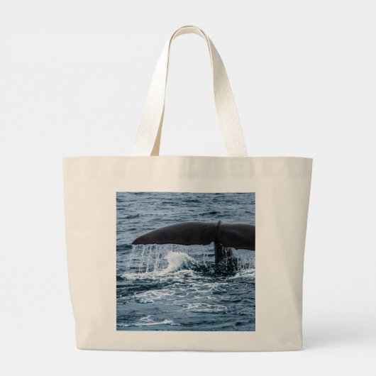 Sperm Whale Grote Tote Bag (Achterkant)