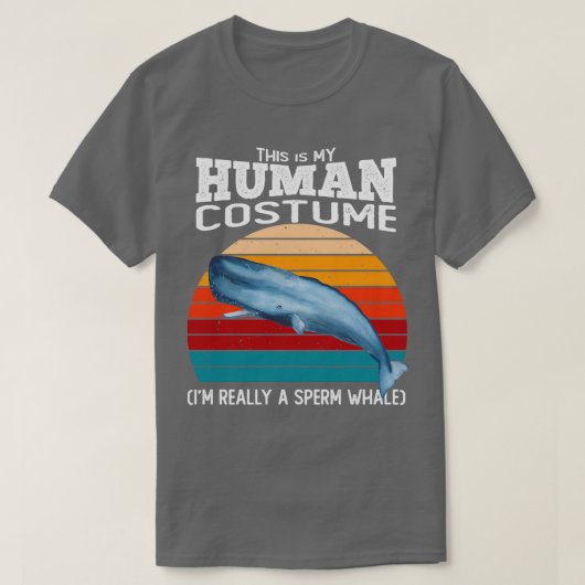 Sperm Whale Halloween Costume T-shirt (Design voorkant)