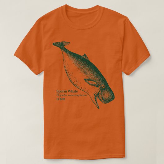 Sperm Whale Physeter macrocephalus Scientific Wild T-shirt (Design voorkant)