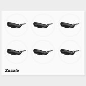 SPERM WHALE RONDE STICKER (Vel)