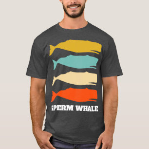Sperm Whale Spermwhale Retro  design T-shirt
