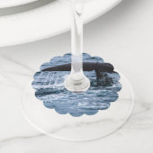 Sperm Whale Wijnglaslabel (Dichtbij)