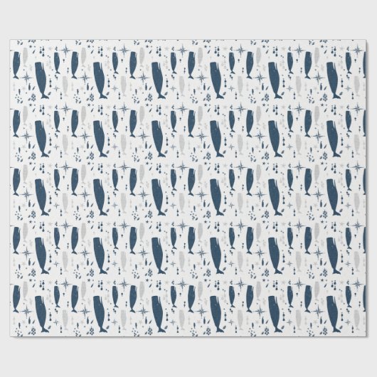 SPERM WITTE BLAUW MET TEXTURE CADEAUPAPIER (Vlak)