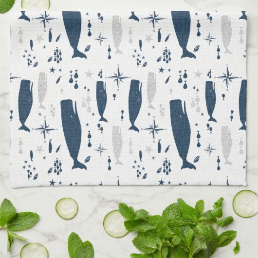 SPERM WITTE BLAUW MET TEXTURE THEEDOEK (Gevouwen)