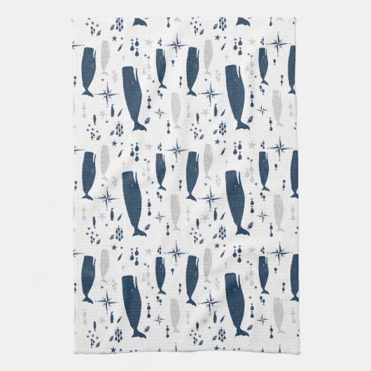 SPERM WITTE BLAUW MET TEXTURE THEEDOEK (Verticaal)