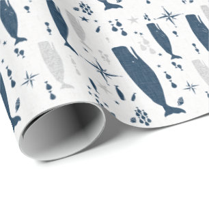 SPERM WITTE BLAUW MET TEXTUUR CADEAUPAPIER