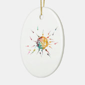 Sperma en Eicel Keramisch Ornament (Links)