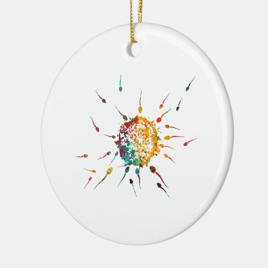 Sperma en Eicel Keramisch Ornament (Links)
