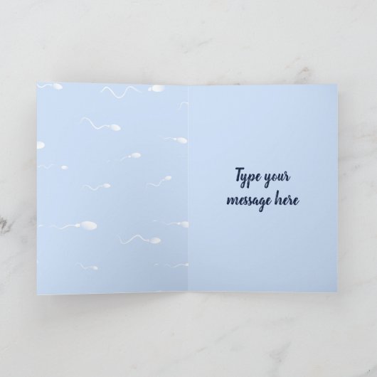 Sperma Funny Fertilisatie of Vasectomie Kaart (Binnen)