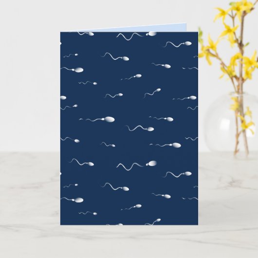 Sperma Funny Fertilisatie of Vasectomie Kaart (Gele Bloem)