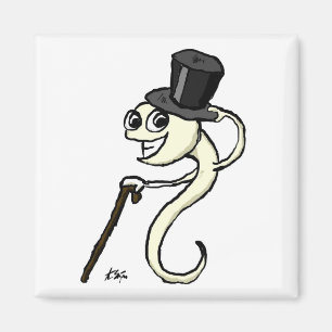 Sperma in een Top Hat Magnet