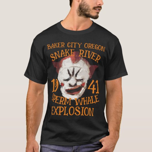 Sperma Walvis Explosie BAKER CITY OF SNAKE RIVER T-shirt (Voorkant)