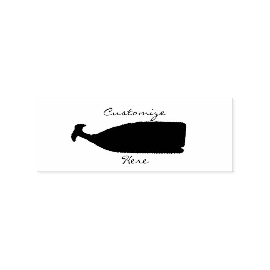 sperma - walvis zwemmen rubberstempel (Gestempeld)